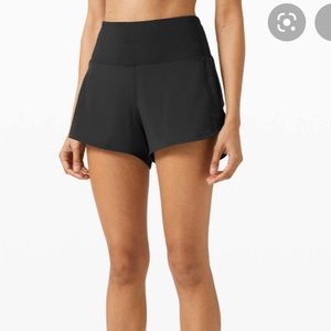 Lululemon speed up high rise shorts 4” in black